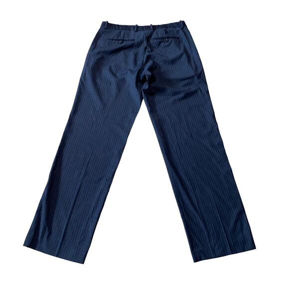 Theory Wool Blend Pin Stripe Slacks Dress Pants Grey/Brown size 12 - Picture 4 of 9